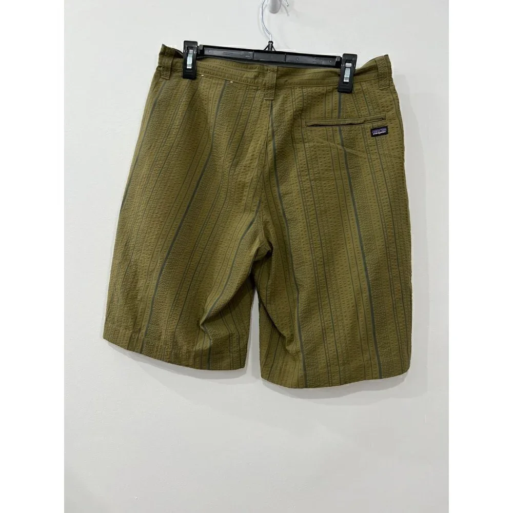 Patagonia Size Men's 30 Organic Cotton Shorts GREEN Stripe